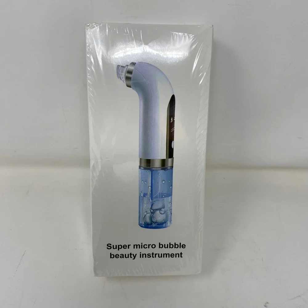 Super Micro Bubble Beauty Instrument Facial Cleansing Device‎ White Blue